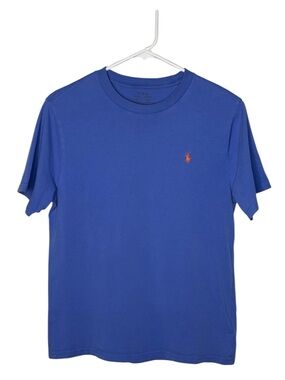 Polo by Ralph Lauren Blue Short Sleeve Crewneck T-Shirt with Orange Pony